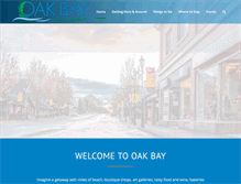 Tablet Screenshot of oakbaytourism.com